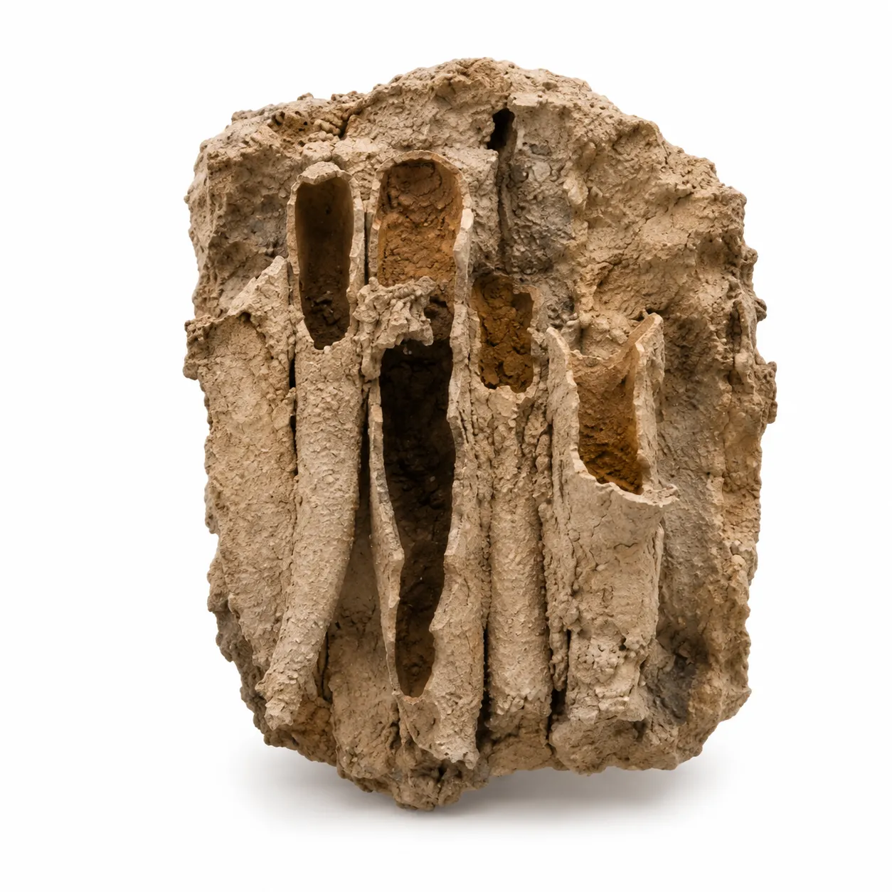 Untitled sculptural work — clay, mixed media